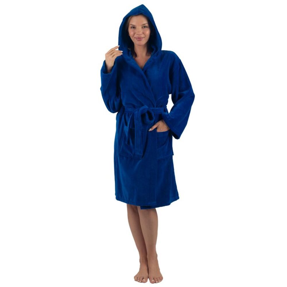 Alpine Swiss Stacy Women Hooded Bathrobe Cotton Terry Cloth Robe for Women Super